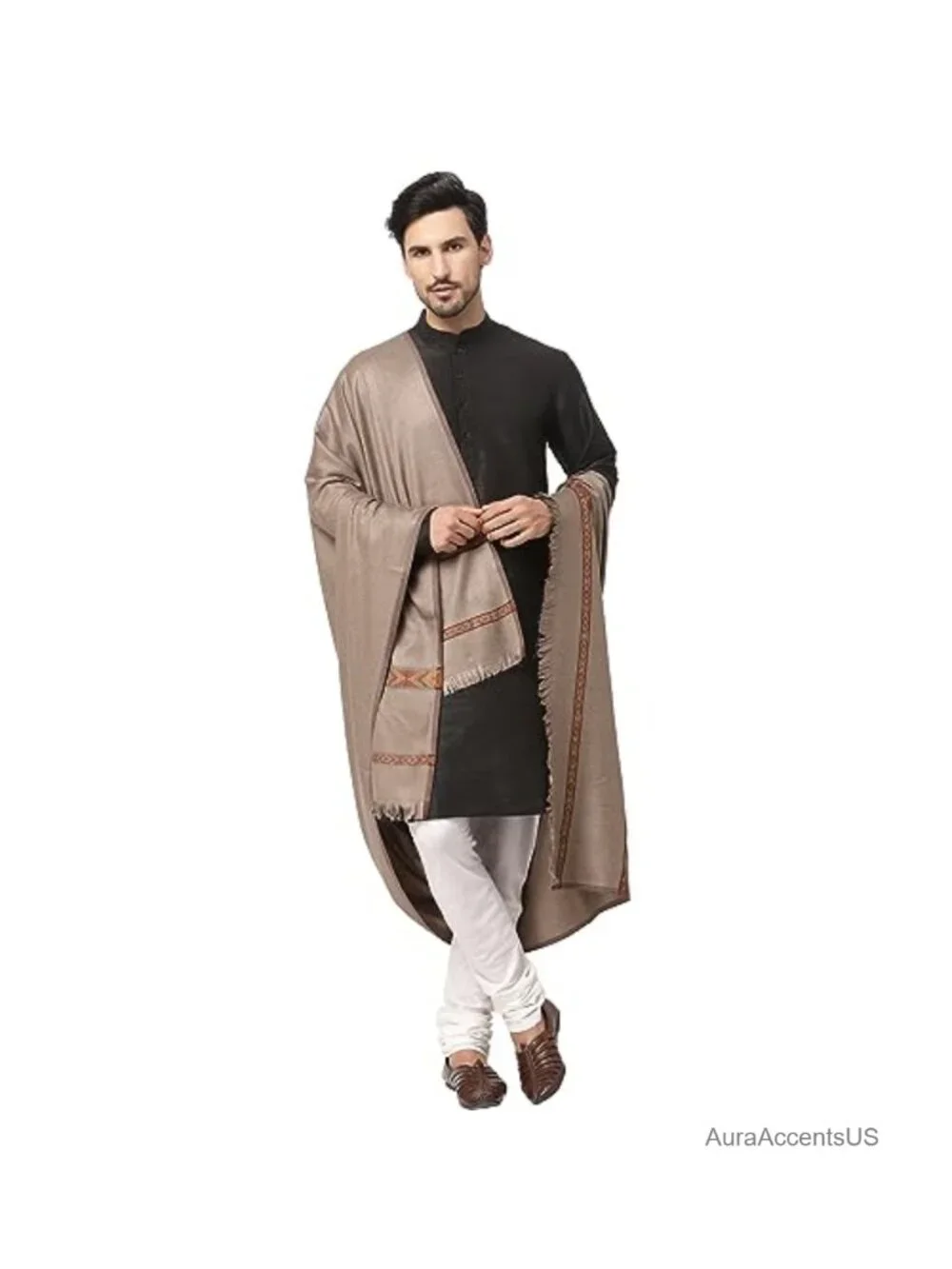Oversized Poly Wool Meditation Shawl Wrap Stole Unisex Winter